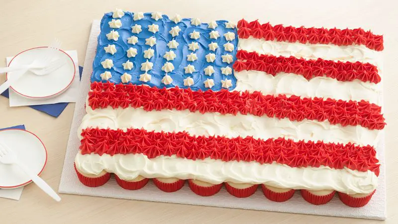 4th of july cupcakes flag