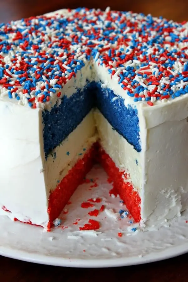Red white and blue cheesecake