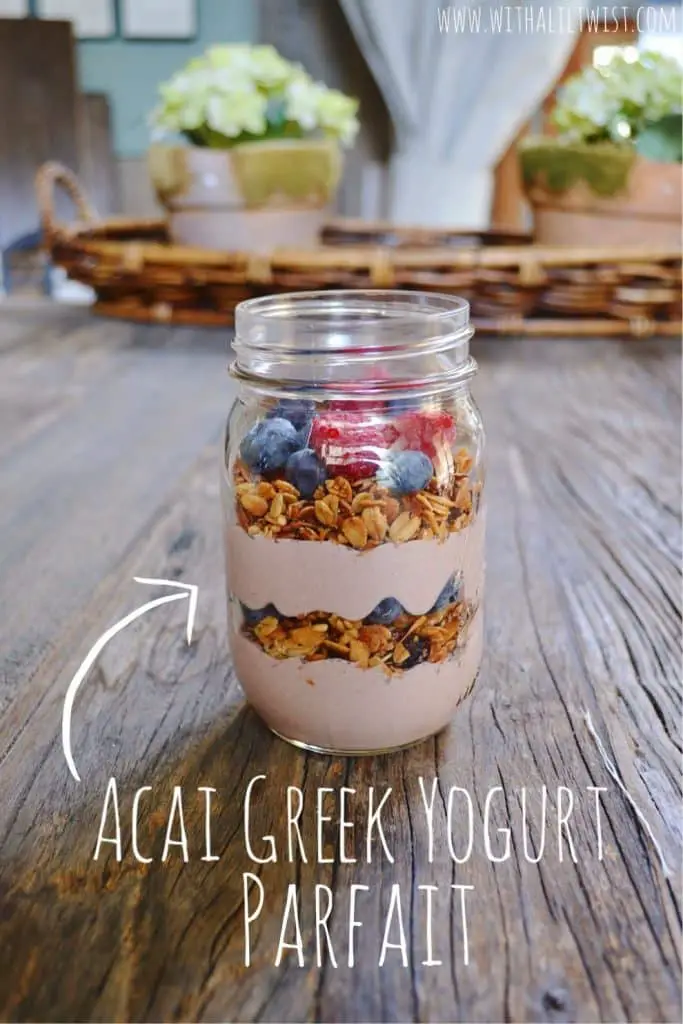 acai greek yogurt parfait