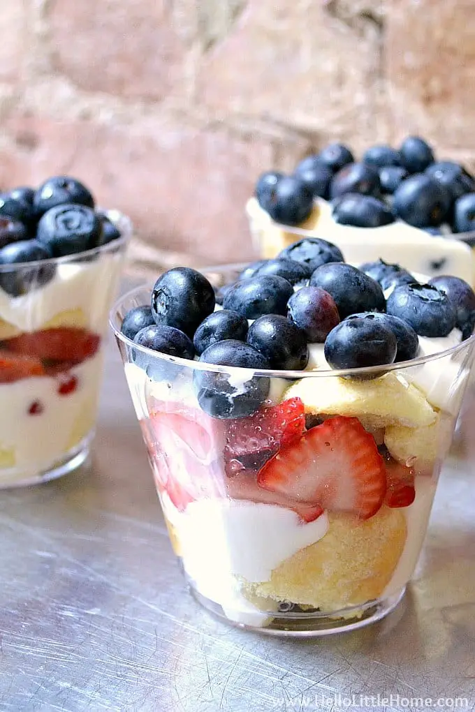 simple mix berry trifle
