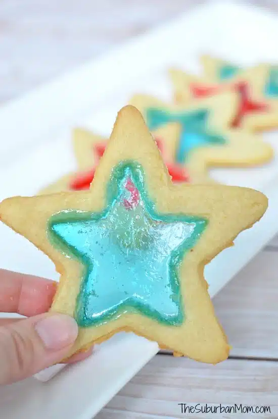 stained glass start cookies