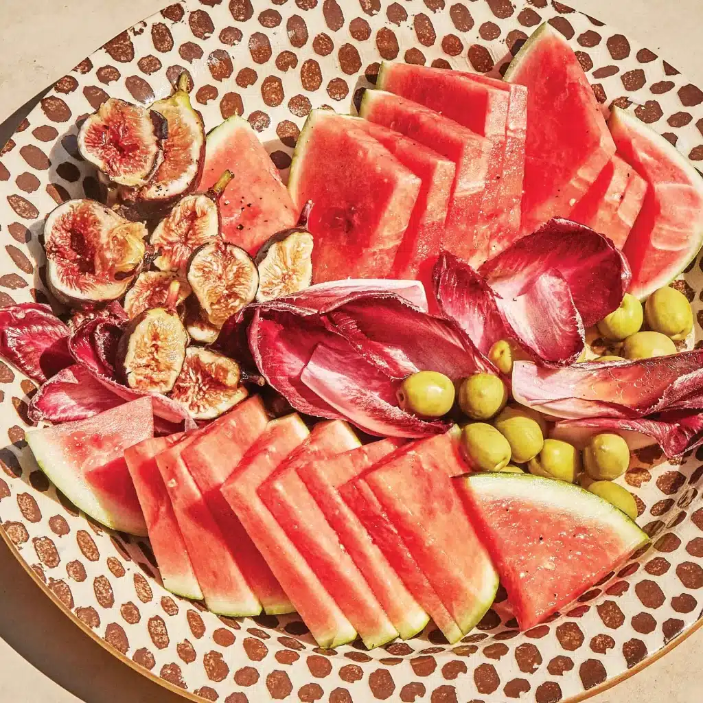 watermelon endive and fig salad