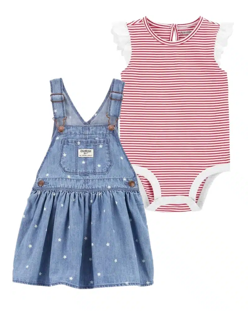 fourth of july baby girl overall