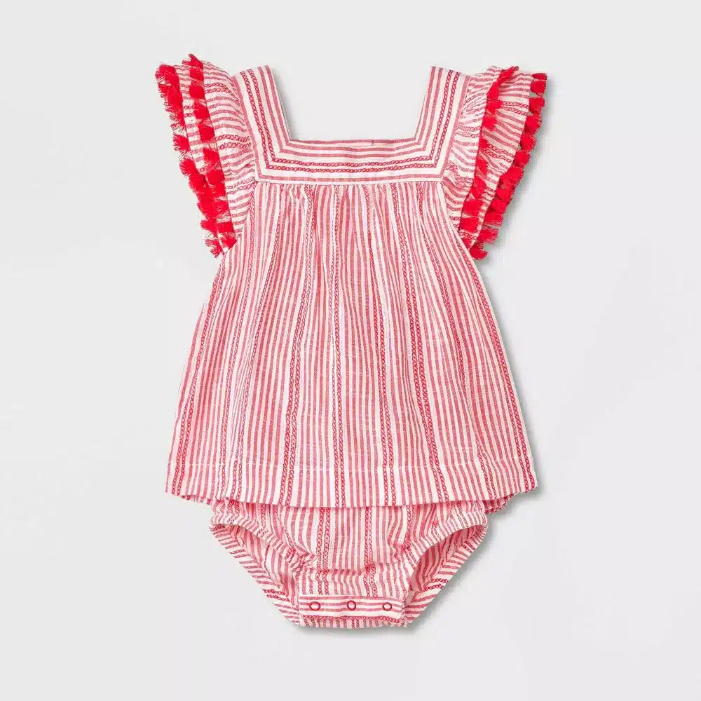 red white striped jumpsuit