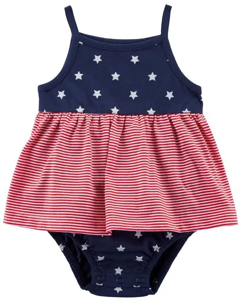 stars and stripes baby onesie