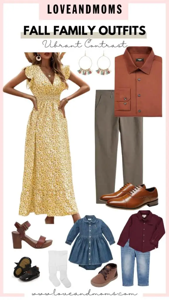 fall family outfits vibrant contrast 4