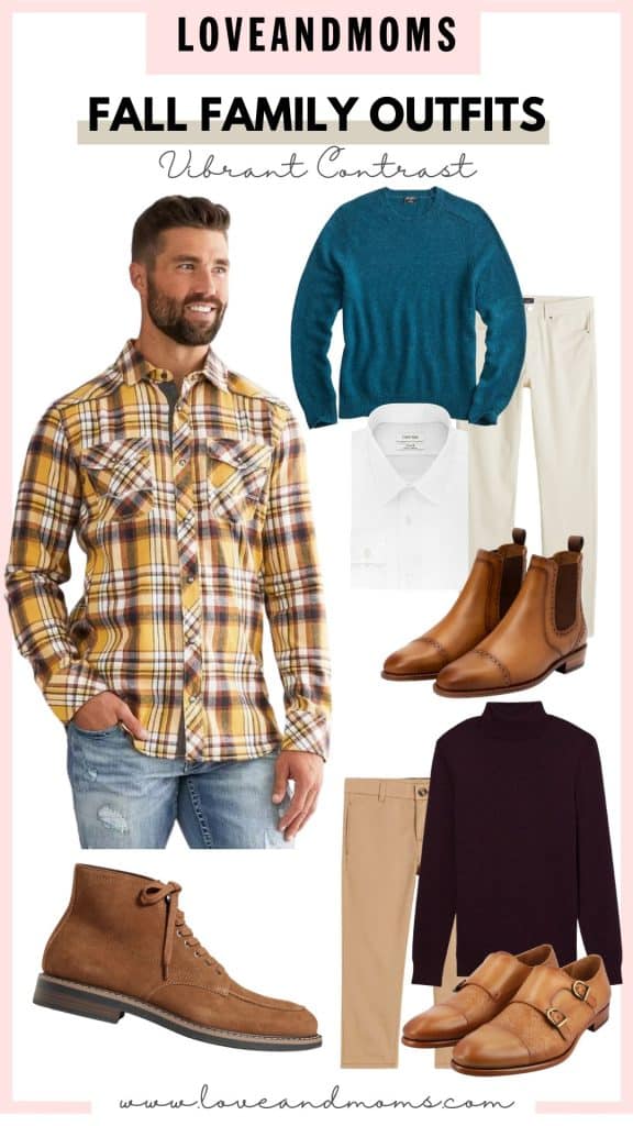 fall outfits Dress your man vibrant contrast