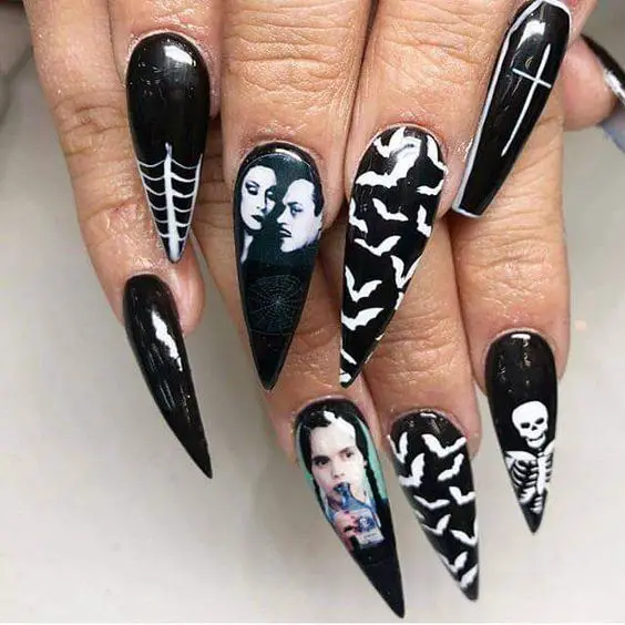 Addams family nails