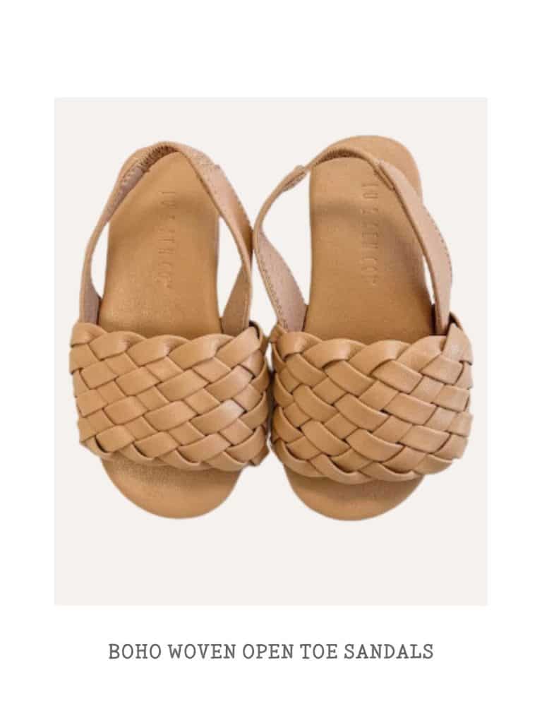 BABY BOHO WOVEN OPEN TOED SANDALS
