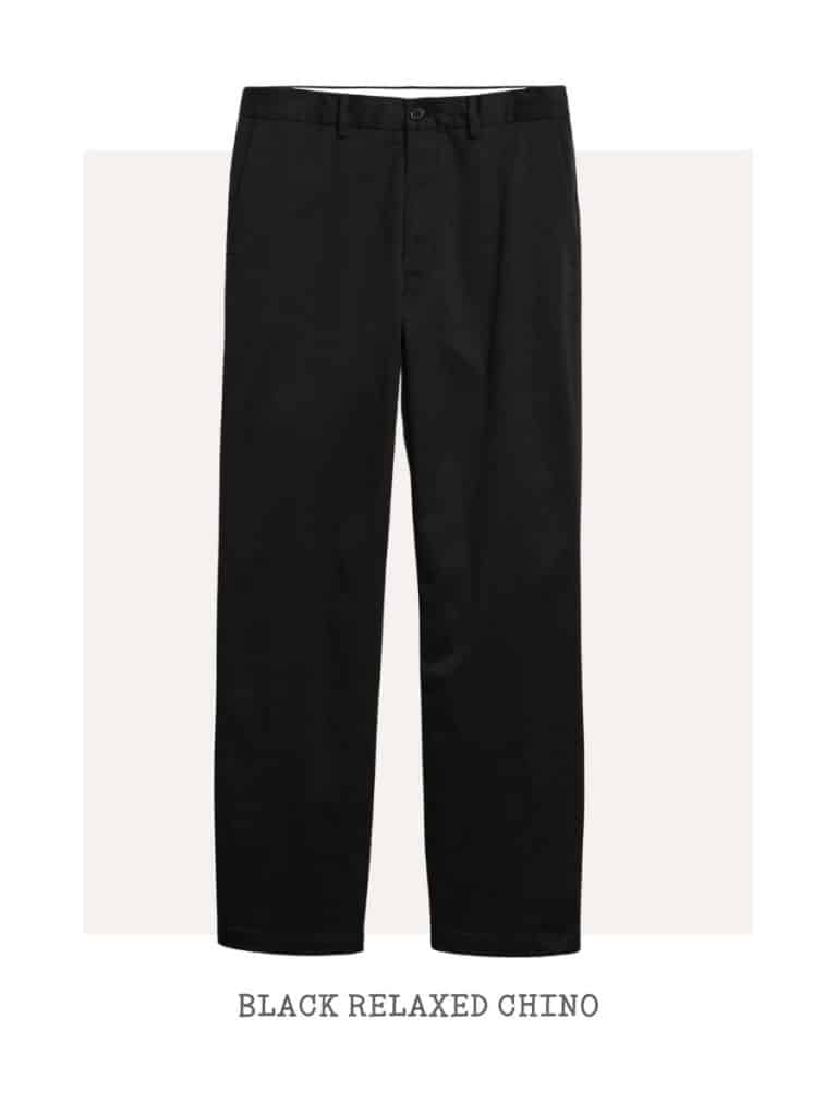 Black Relaxed Chino 1