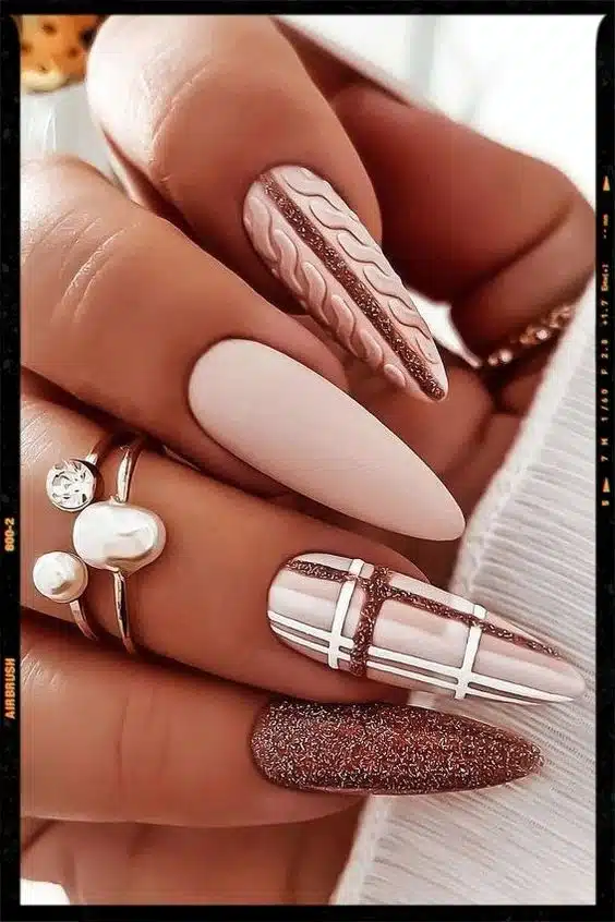 Burberry Sweater Nails