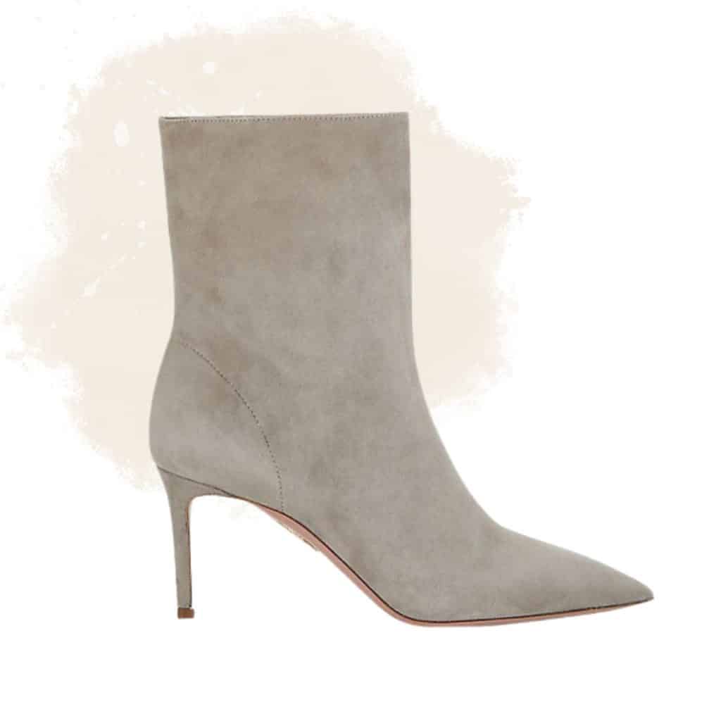 Grey Matignon Suede Ankle Booties