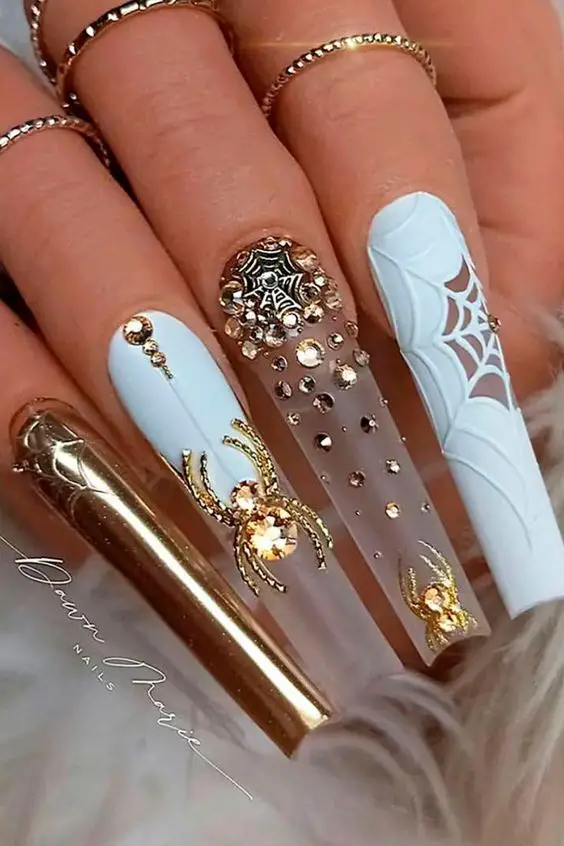 Spider Glam Nails