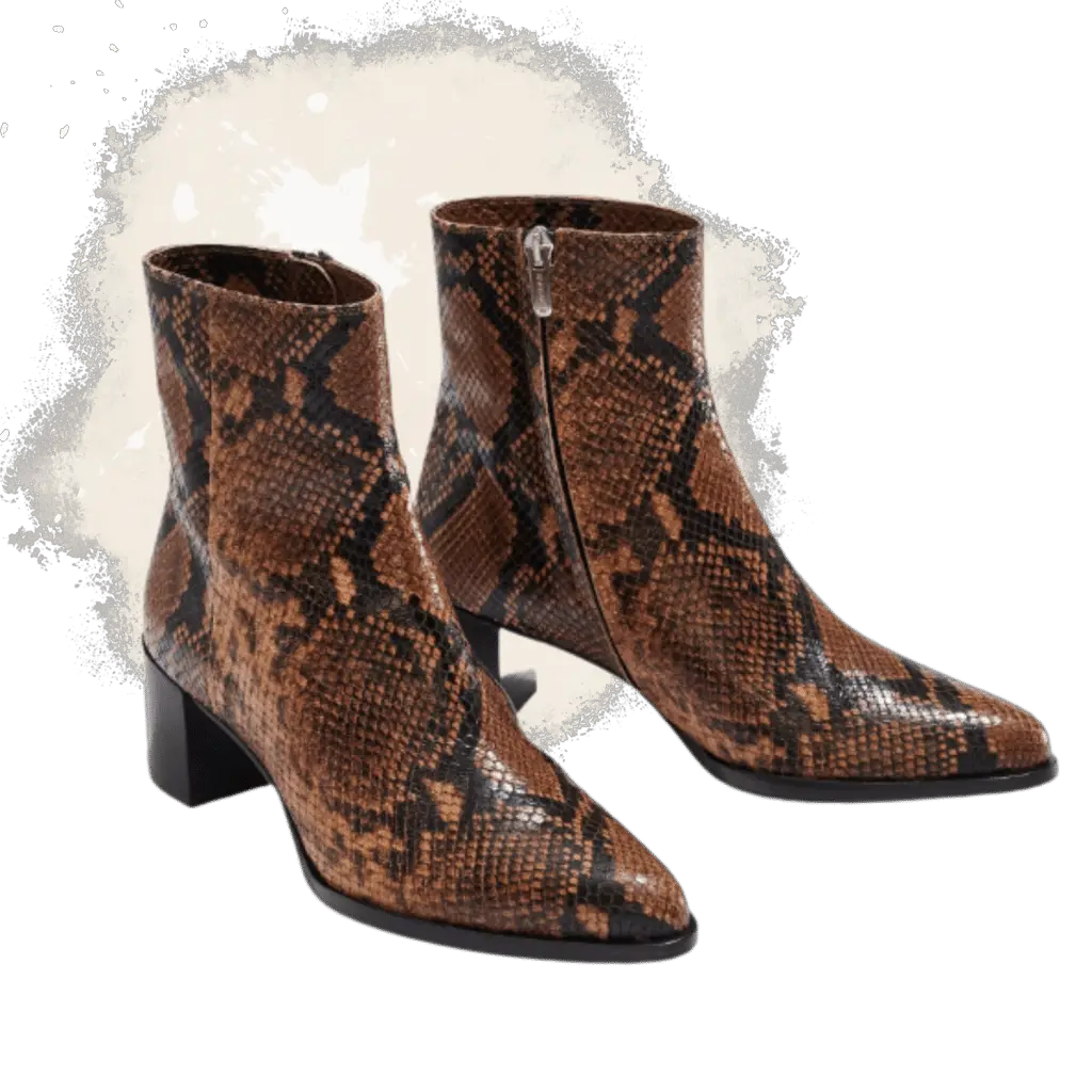 The Downtown Pointed Snakeskin Boot Women