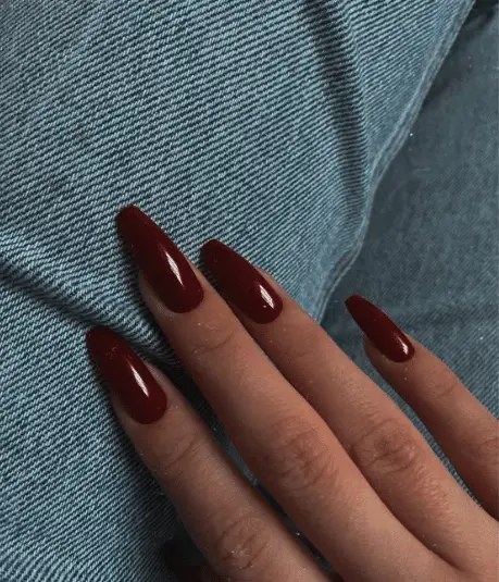 blood red nails