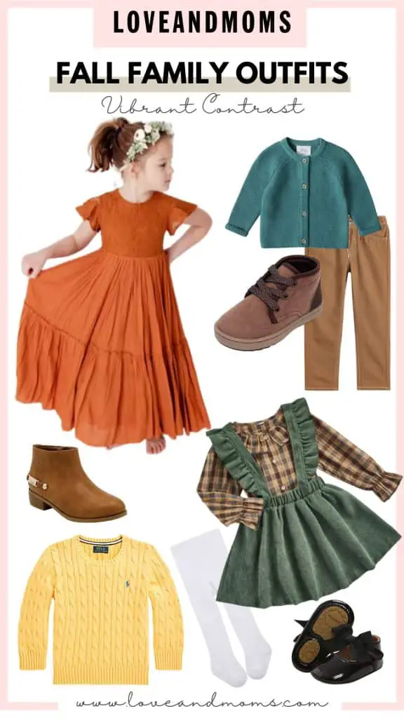 fall outfits Dress your toddlers vibrant contrast