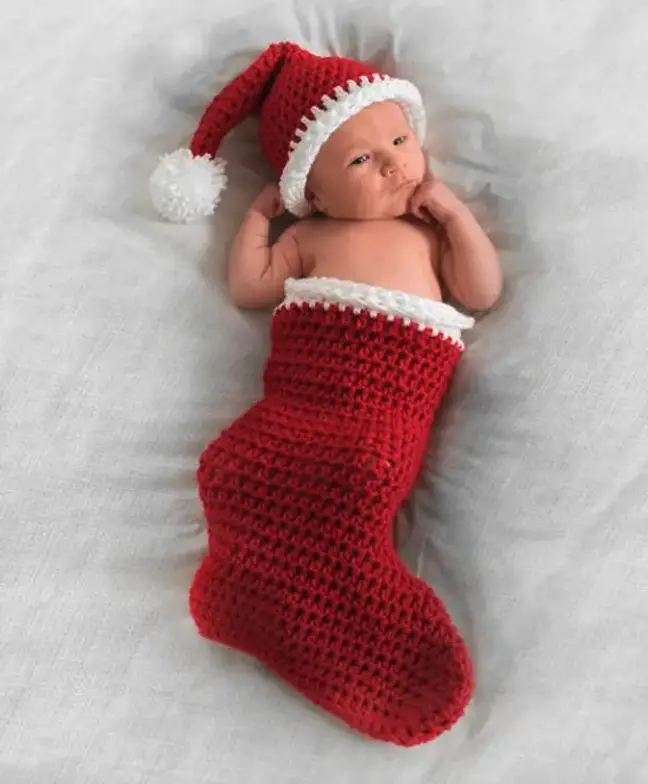 Baby in a stocking