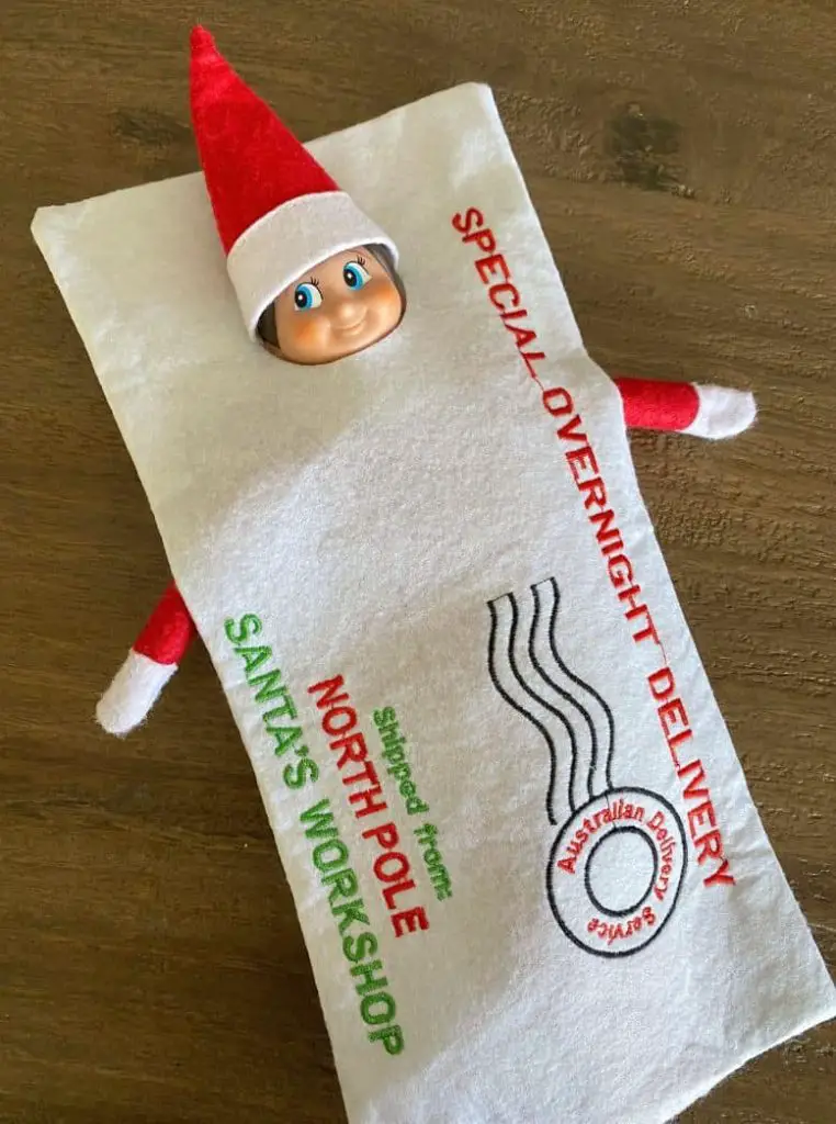 Elf Arrives in Envelope