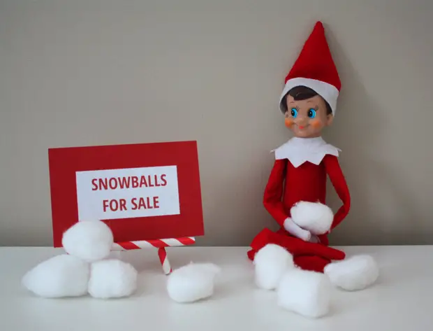Elf Sells Snowballs