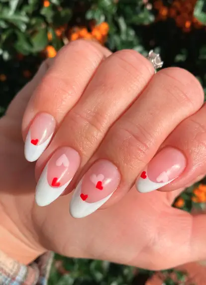 French Tips Hearts