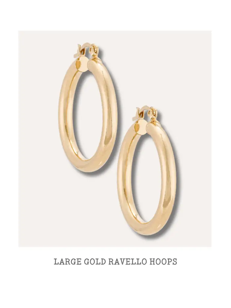 LARGE GOLD RAVELLO HOOPS