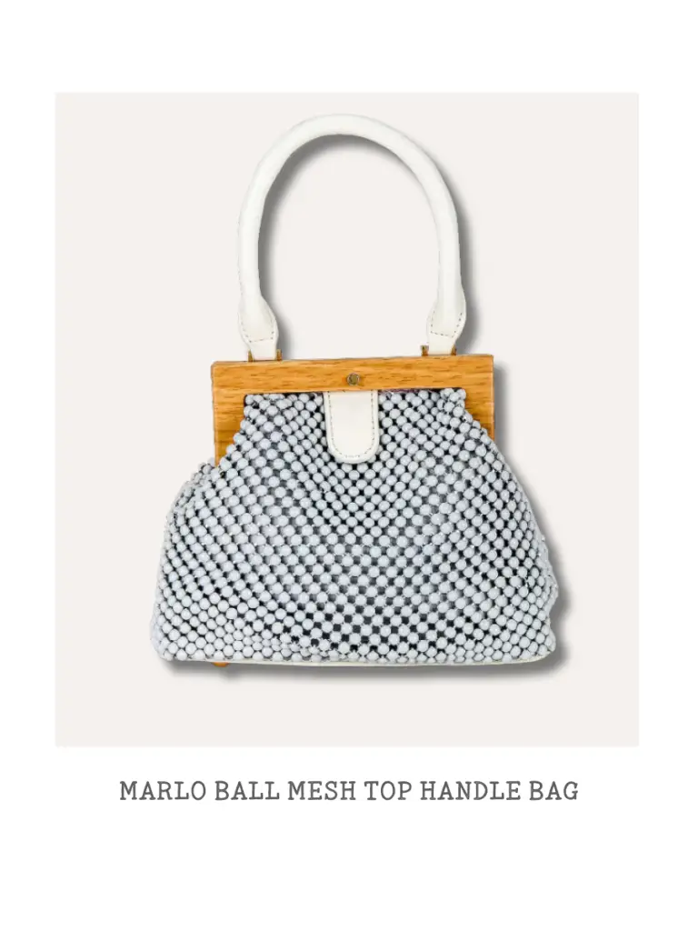 MARLO BALL MESH TOP HANDLE BAG