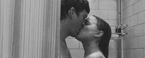 kissing in shower