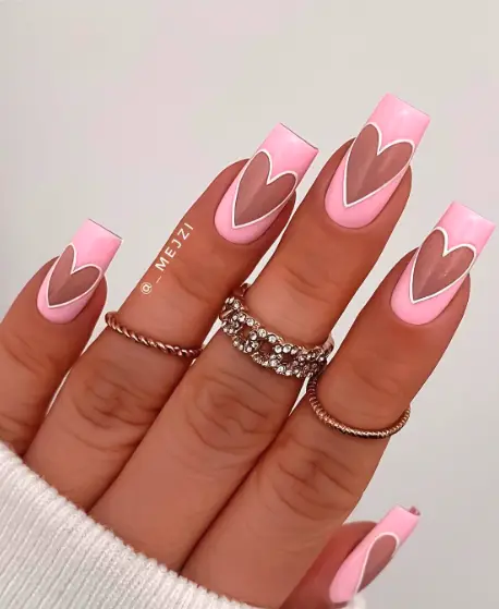 nude and pink hearts