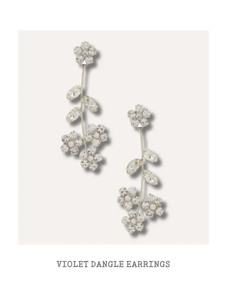 violet dangle earrings