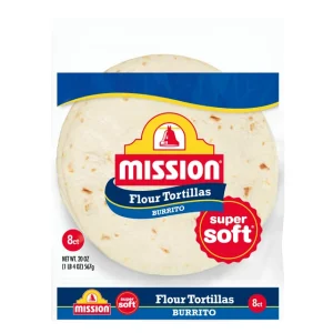 Mission Super Soft Burrito Large Flour Tortillas, 8 Count