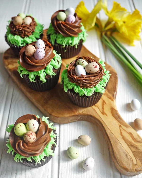Easter Chocolate Nest Mini Egg Cupcakes