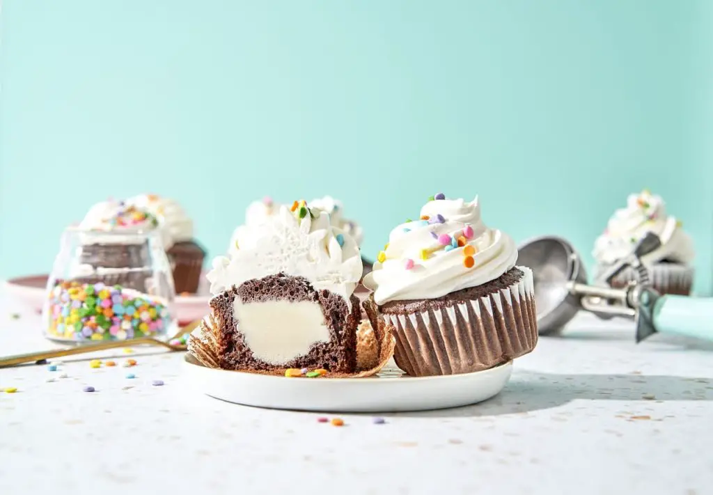 Ice Cream Stuffed Cupcakes