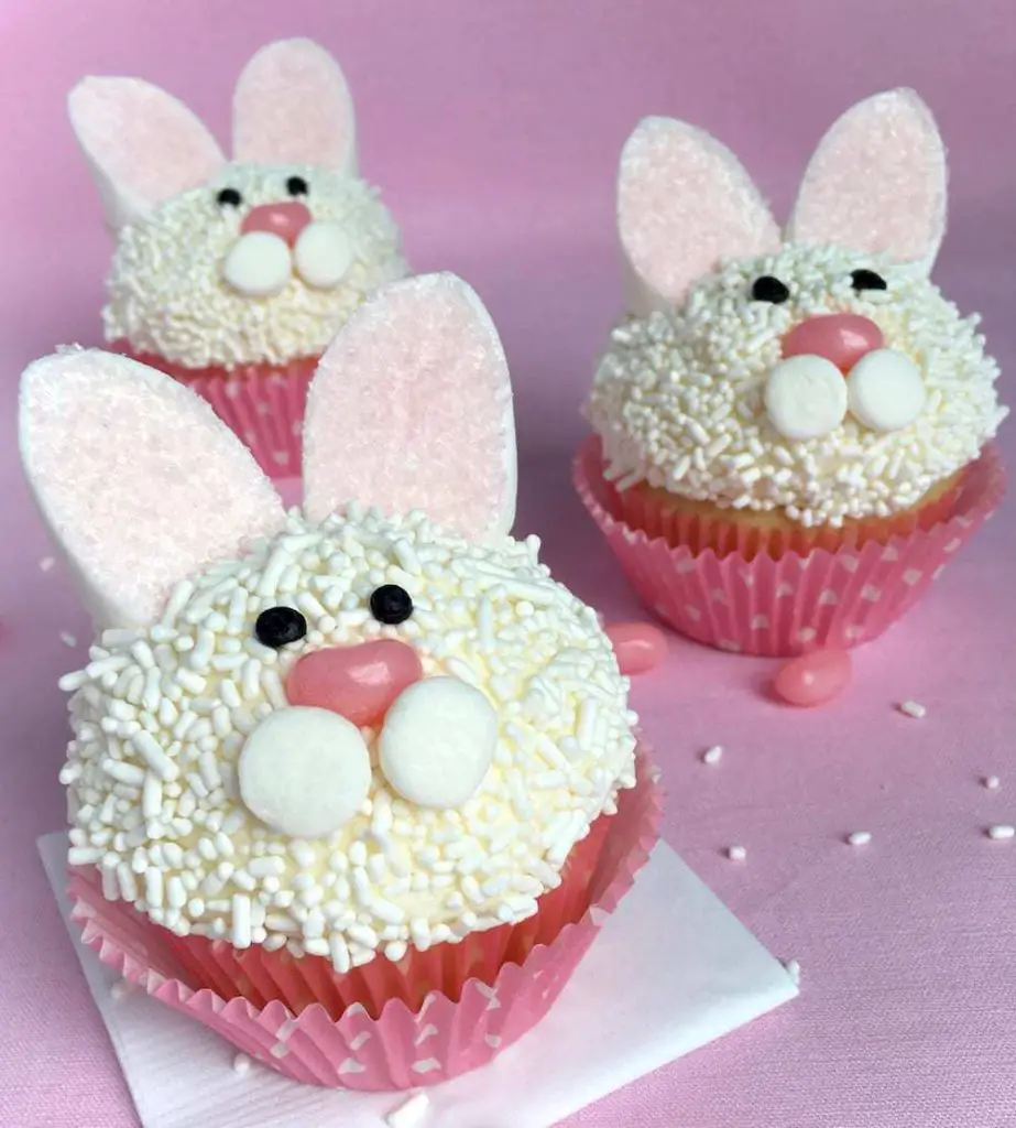 Marshmallow Easter Bunny Cupcakes