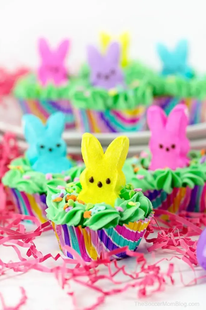 Rainbow Peeps Cupcakes
