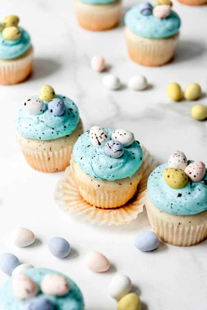 Speckled Robin Egg Cupcakes