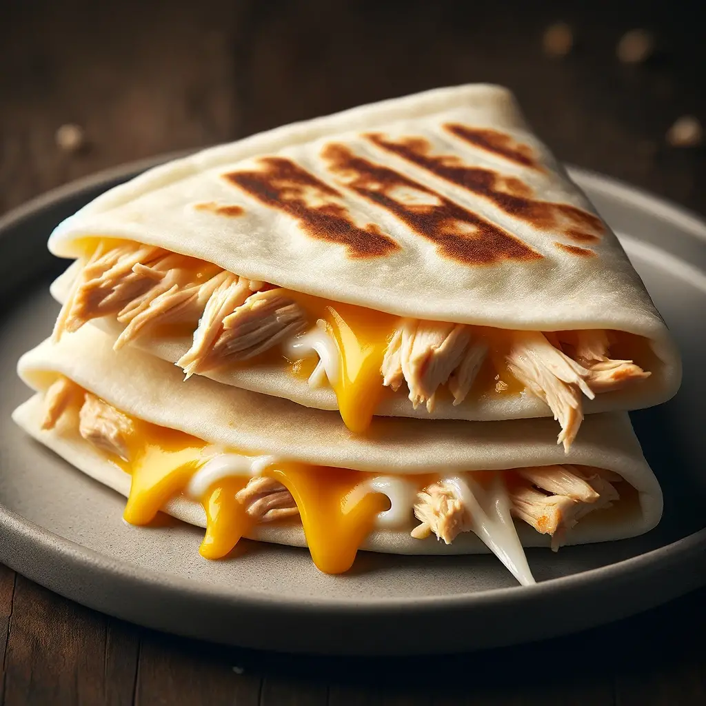 Baby led weaning chicken quesadilla