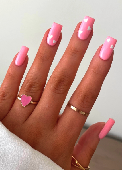 Barbie Pink and White Hearts