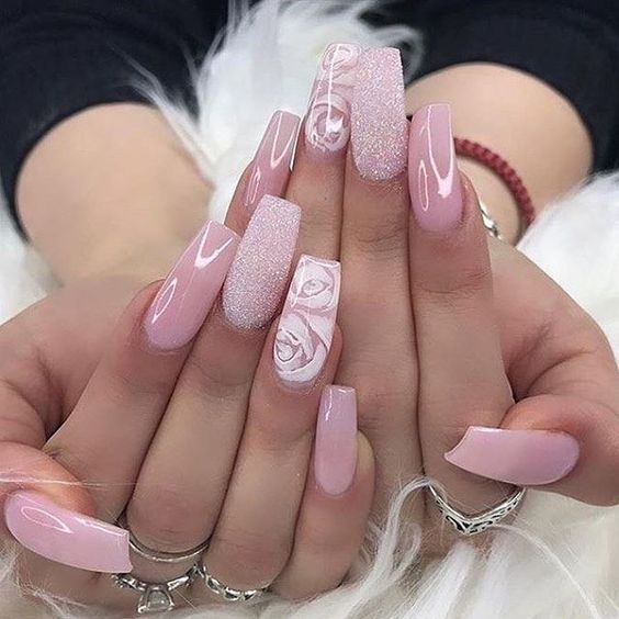 Dusty Rose Pink Nails