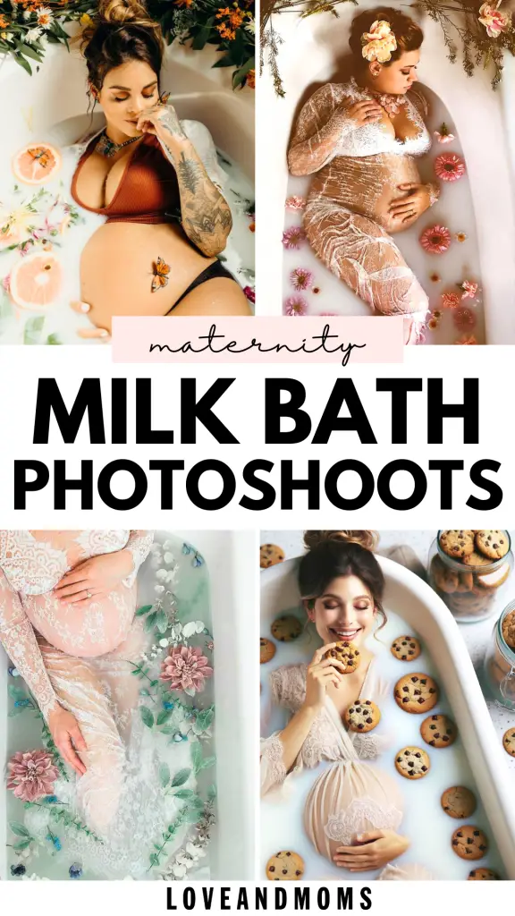 maternity milk bath photoshoot ideas