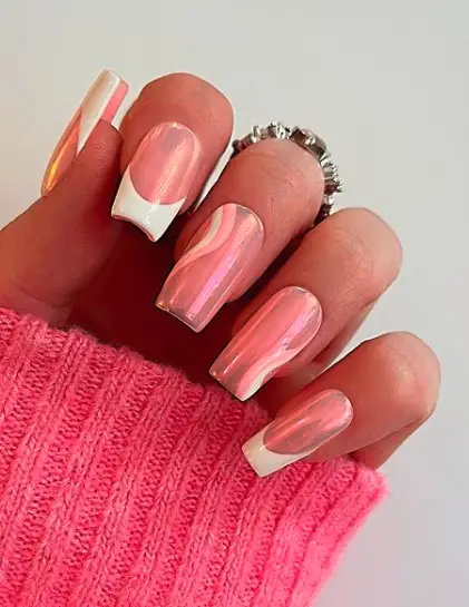 Pearl Chrome French Tips