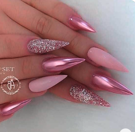 Pink Chrome and Rose Gold Accents