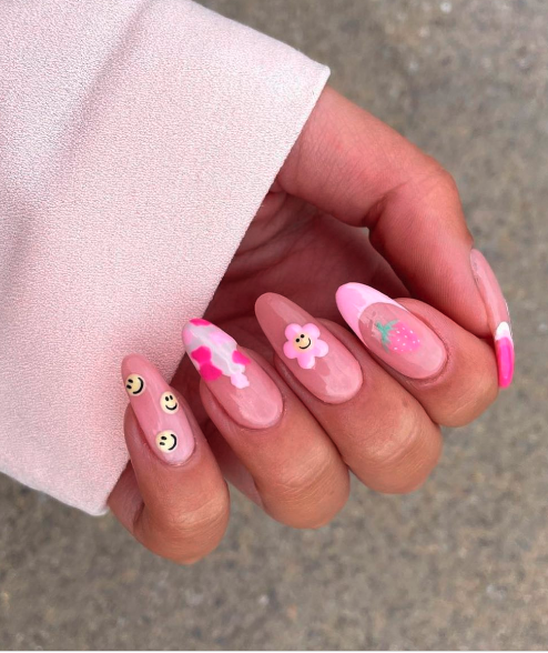 Playful Pink Nails