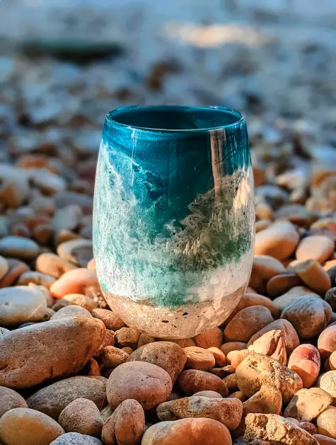 Blue Waves Ceramic Mug