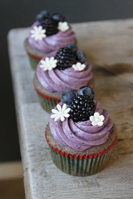 Blueberry Blackberry Cupcakes