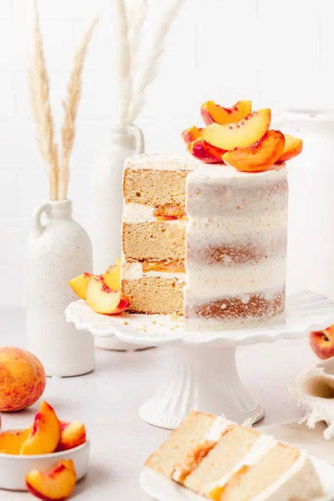 Brown Butter Peach Layer Cake