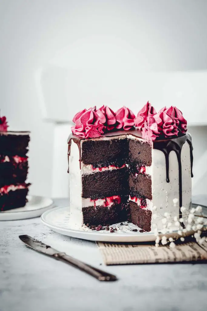 Cherry Chocolate Brownie Cake