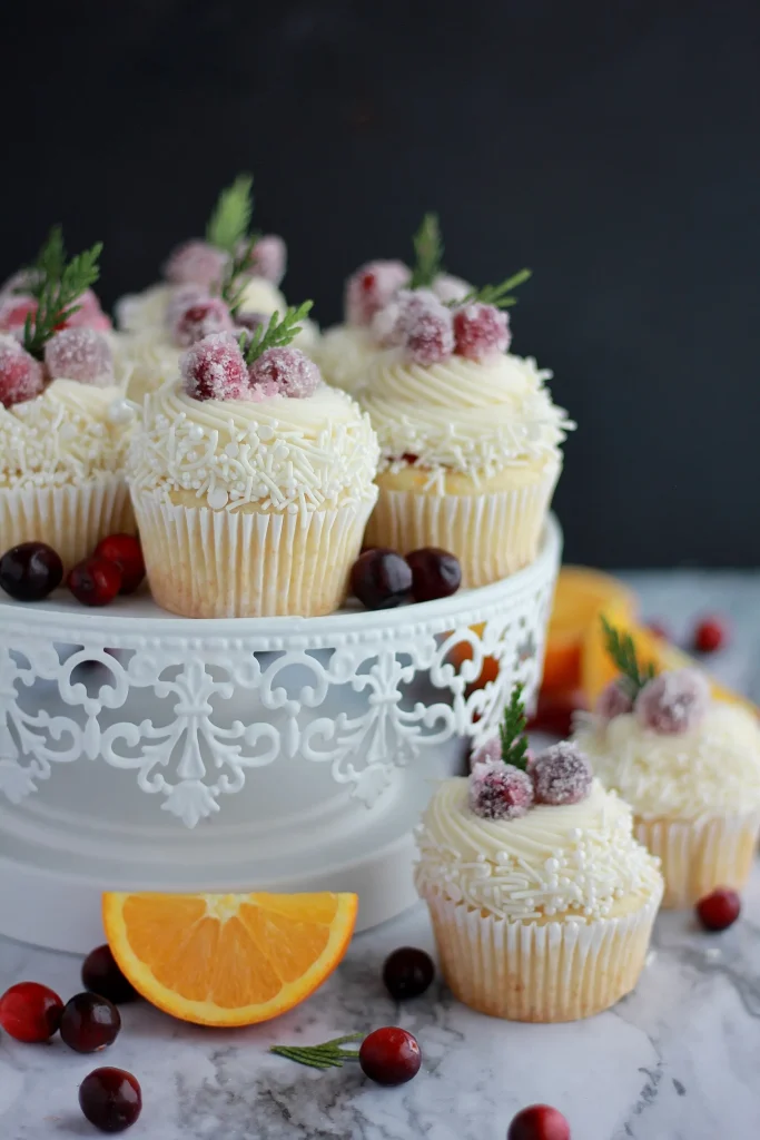 Cranberry Orange White Chocolate Cupcakes