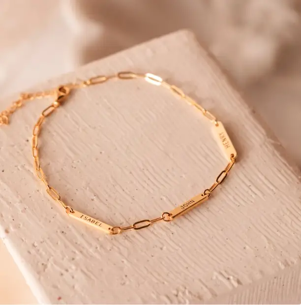 Gold Bar Minimalist Bracelet