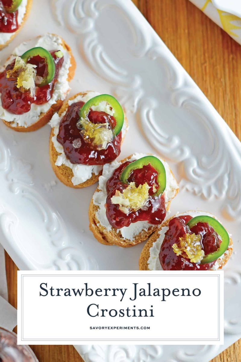 Strawberry Jalapeno Crostini