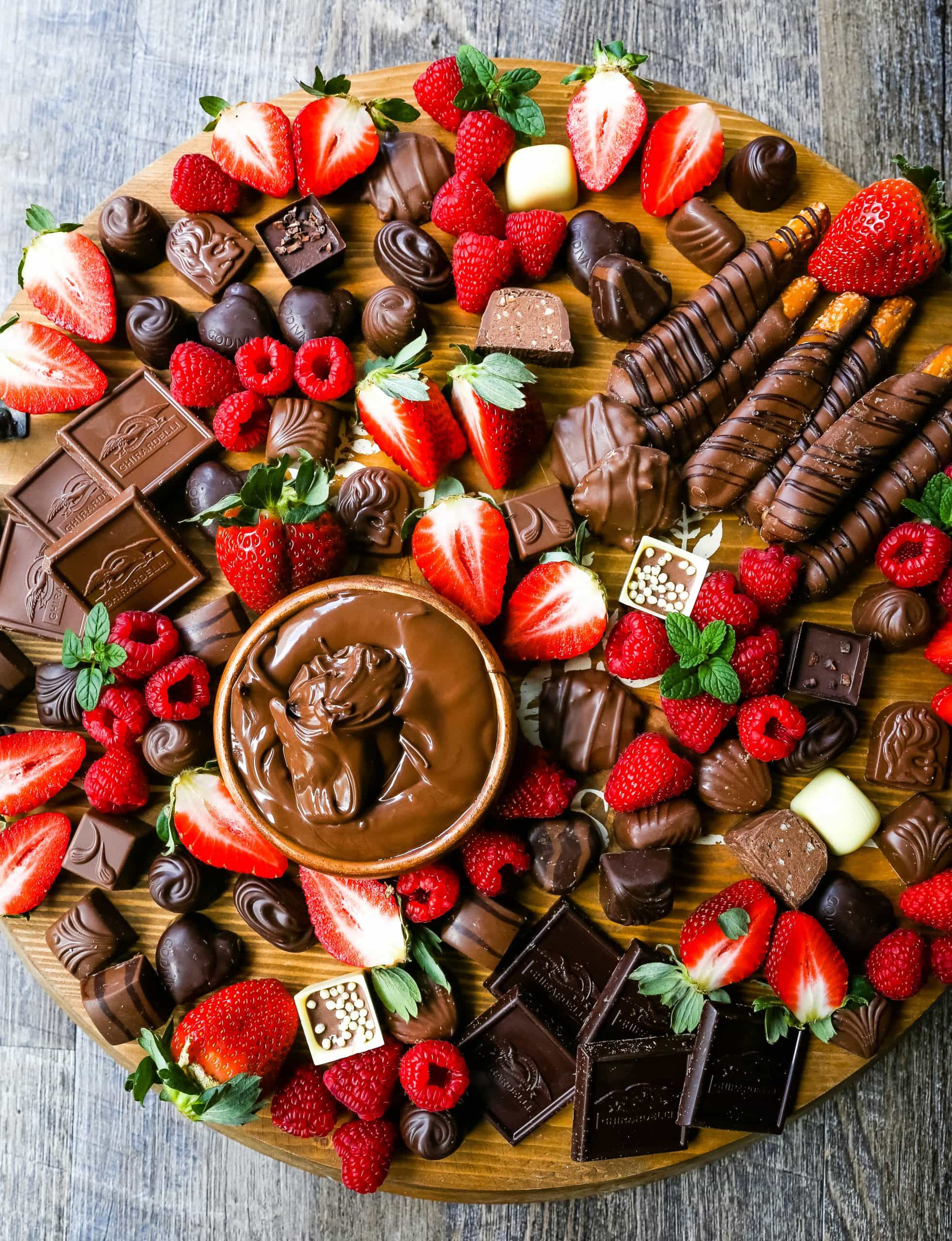 Chocolate Strawberry Dessert Board
